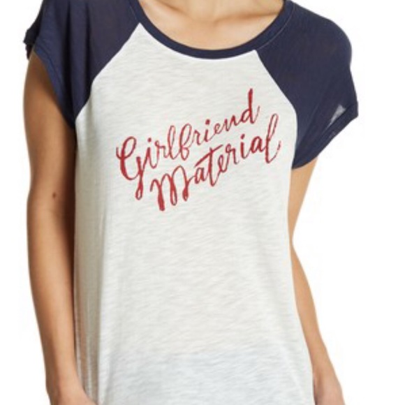 free press Tops - NEW GRAPHIC “Girlfriend material” top